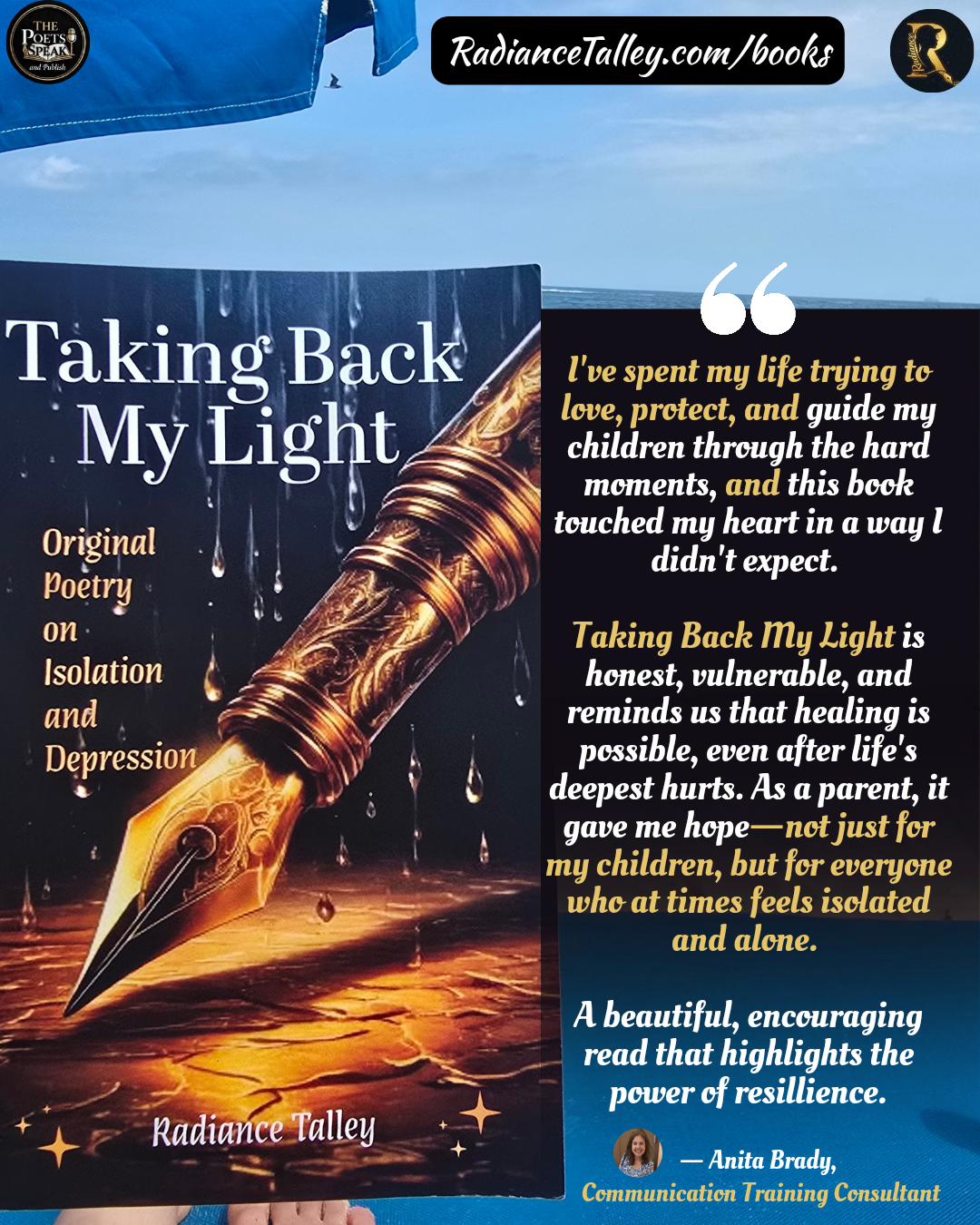 Reader review of Taking Back My Light — honest, vulnerable, reminds us that healing is possible — Anita Brady